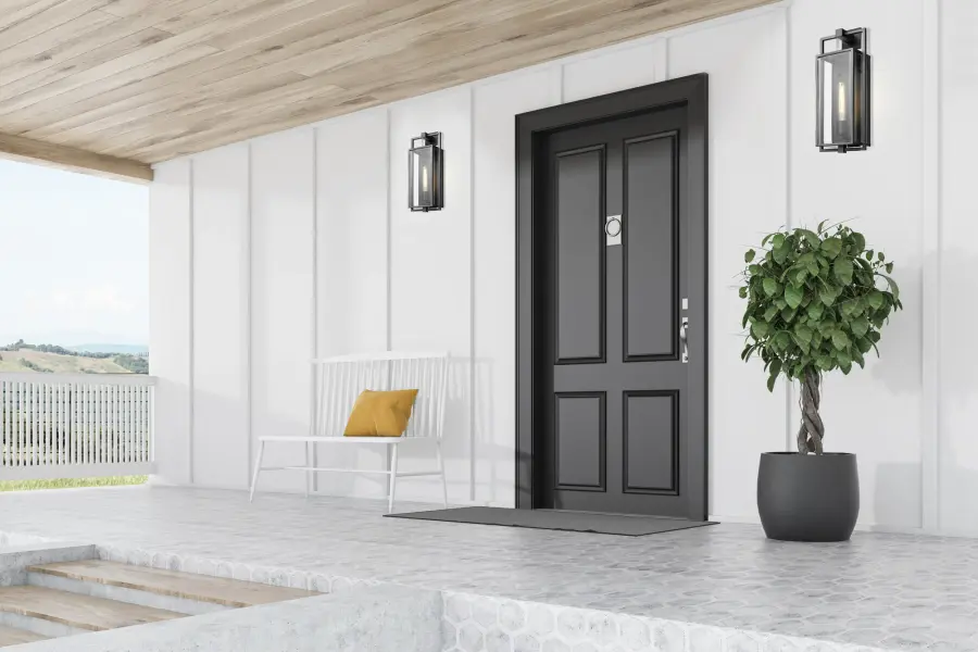 Exhibit Large Outdoor Wall Lantern in Matte Black - Image 8