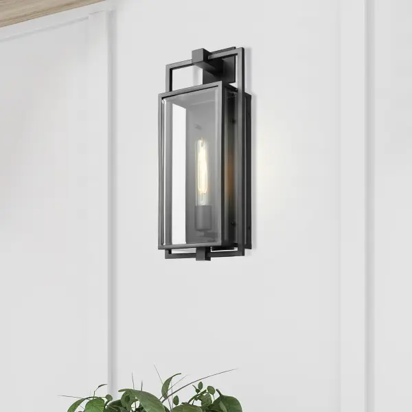 Exhibit Large Outdoor Wall Lantern in Matte Black - Image 9