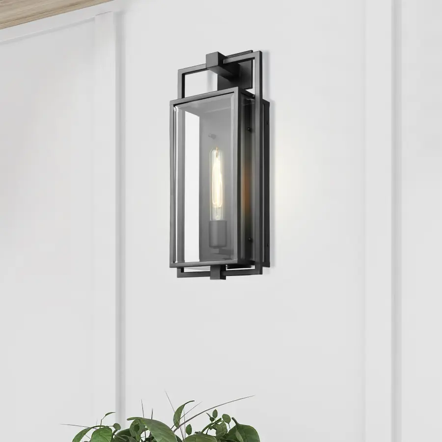 Exhibit Large Outdoor Wall Lantern in Matte Black - Image 9