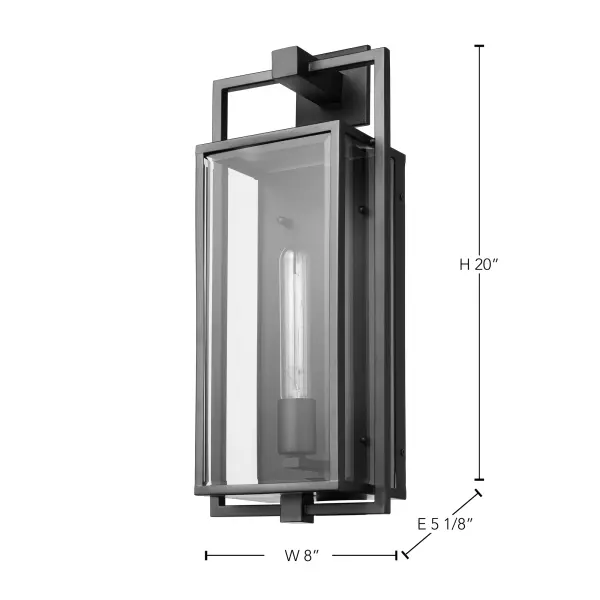 Exhibit Large Outdoor Wall Lantern in Matte Black - Image 10