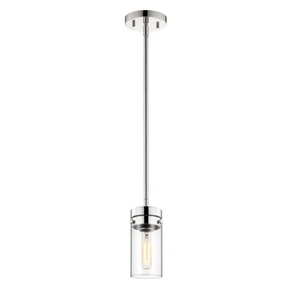 Intersection Mini Pendant - Polished Nickel with Clear Glass - Image 2