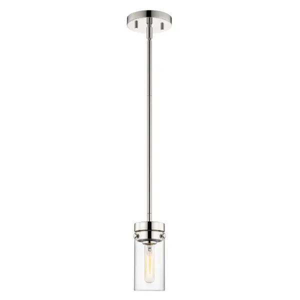 Intersection Mini Pendant - Polished Nickel with Clear Glass - Image 3