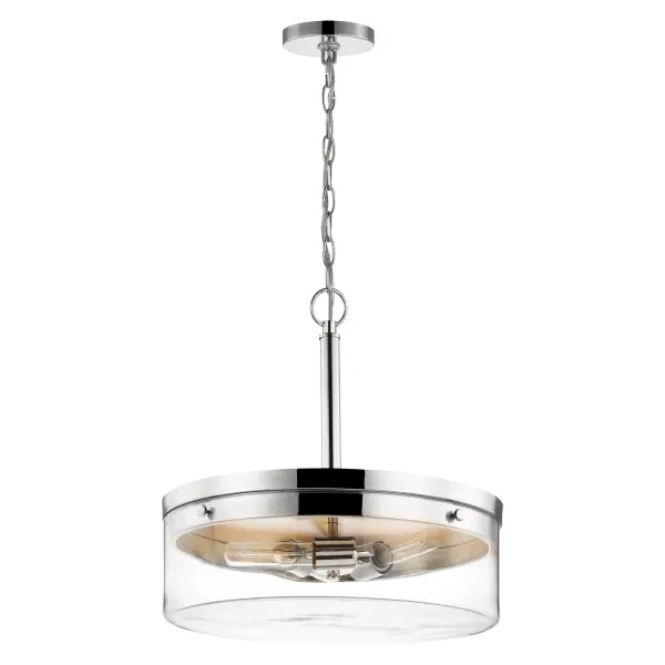 Intersection 3-Light Pendant in Polished Nickel with Clear Glass - Image 2