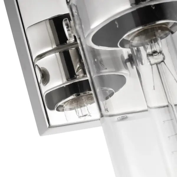 Intersection 2-Light Vanity in Polished Nickel with Clear Glass - Image 4