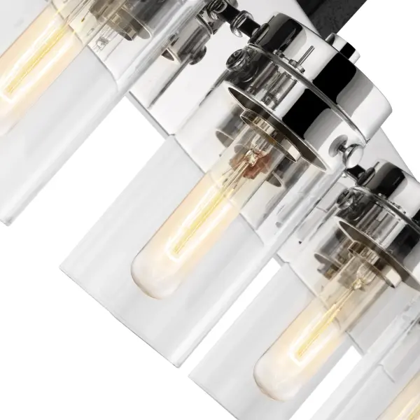 Intersection 4-Light Vanity in Polished Nickel with Clear Glass - Image 4