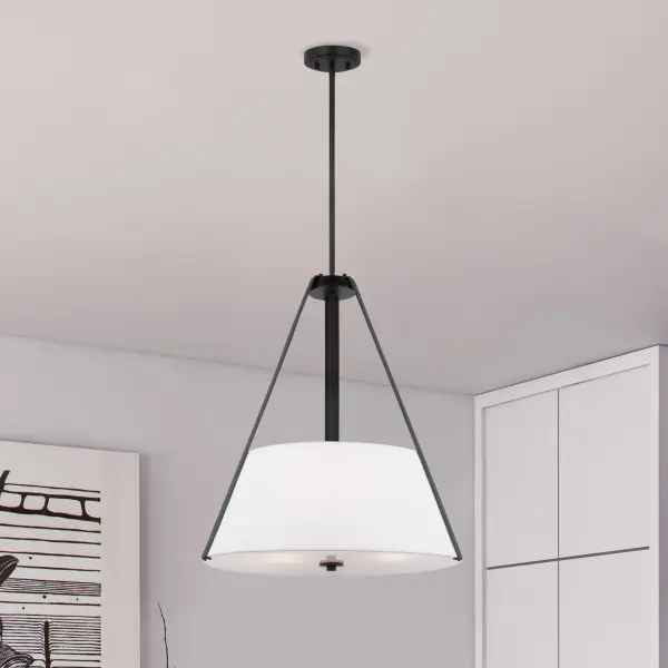 Brewster 3-Light Pendant with Faux Leather Straps - Image 6