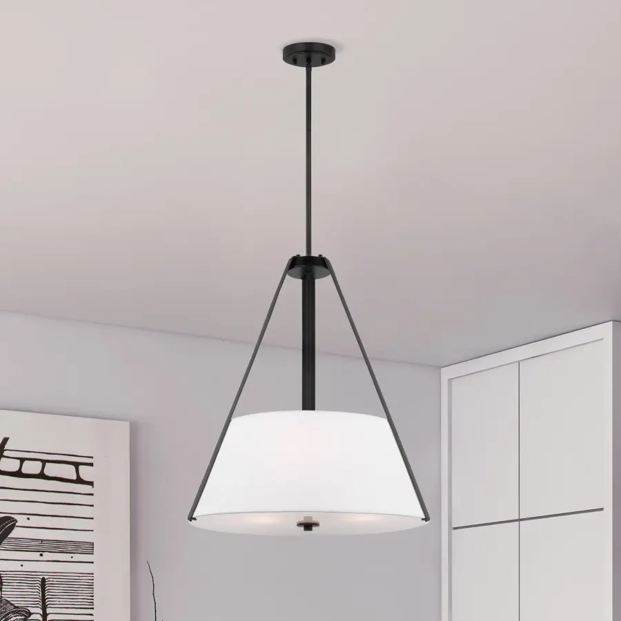 Brewster 3-Light Pendant with Faux Leather Straps - Image 6