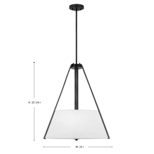 Brewster 3-Light Pendant with Faux Leather Straps - Image 8