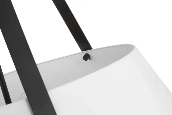 Brewster 3-Light Pendant in Black with White Shade - Image 3