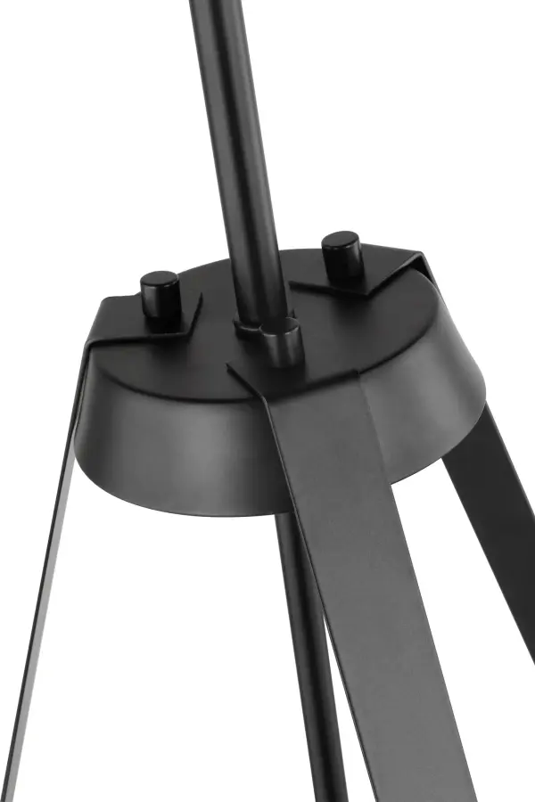 Brewster 3-Light Pendant in Black with White Shade - Image 4
