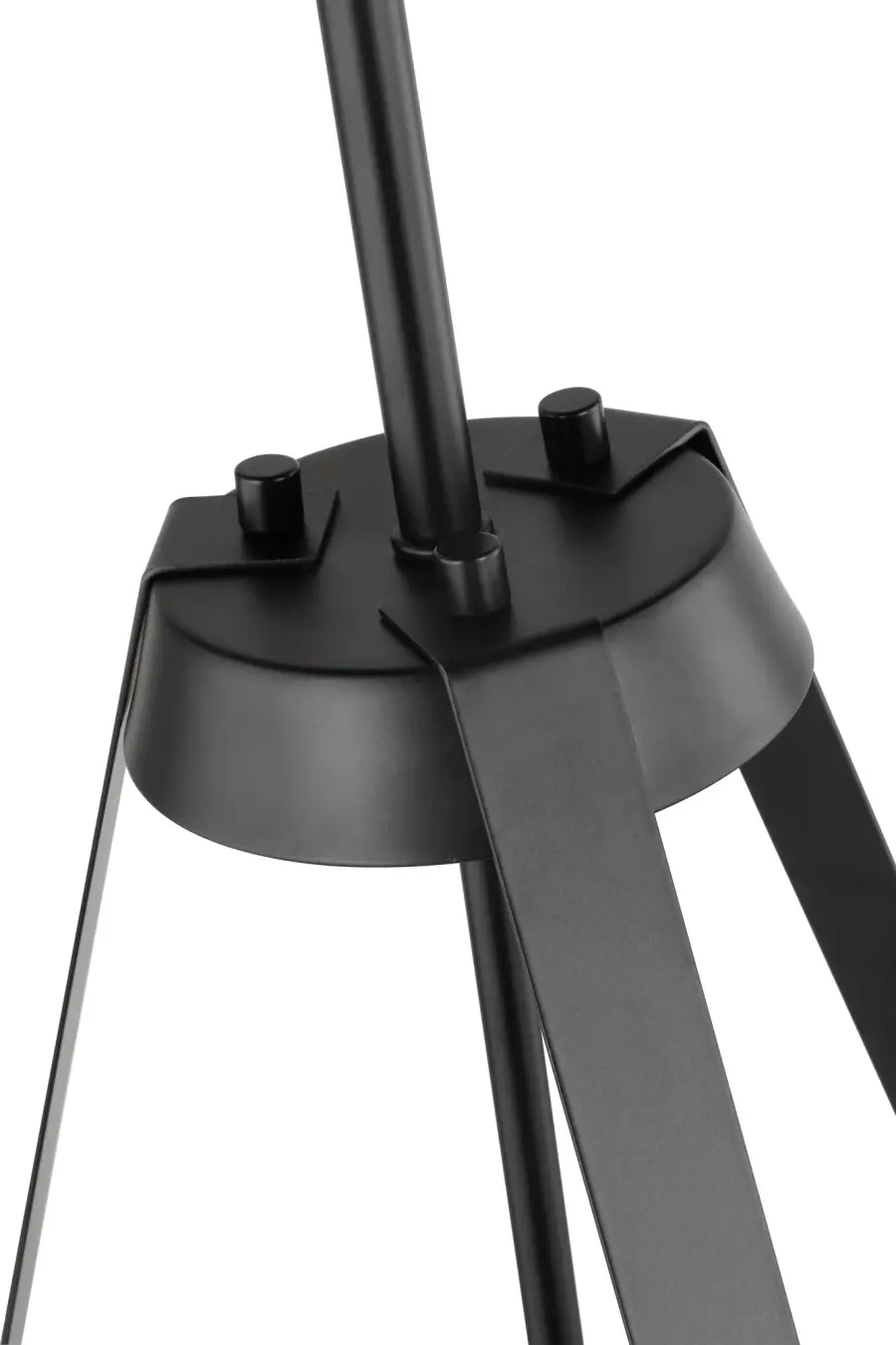 Brewster 3-Light Pendant in Black with White Shade - Image 4