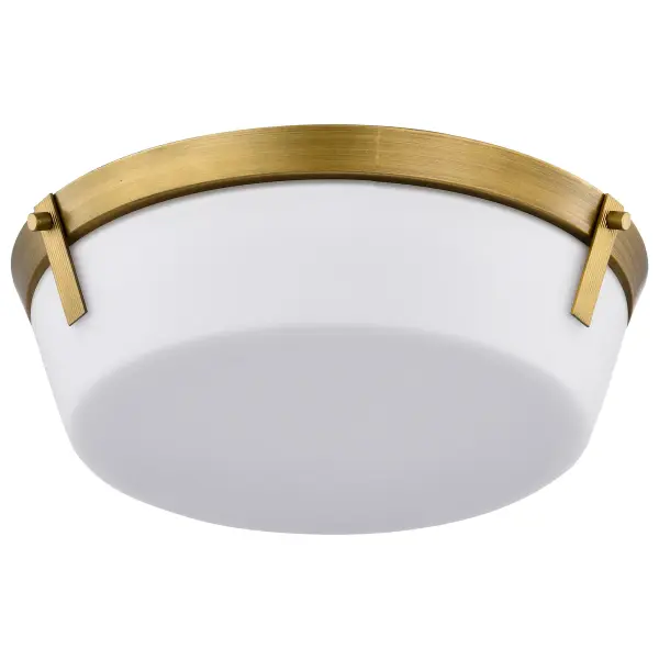 Rowen 3-Light Flush Mount in Natural Brass with Etched White Glass - Image 5