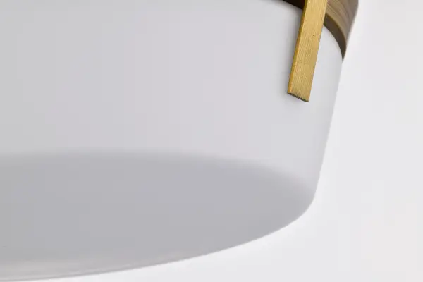 Rowen 3-Light Flush Mount in Natural Brass with Etched White Glass - Image 10