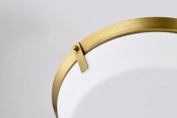 Rowen 4-Light Flush Mount in Natural Brass with Etched White Glass - Image 11