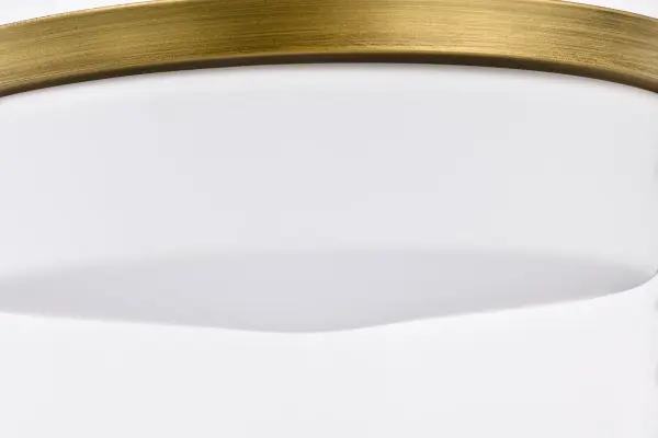 Rowen 4-Light Flush Mount in Natural Brass with Etched White Glass - Image 10