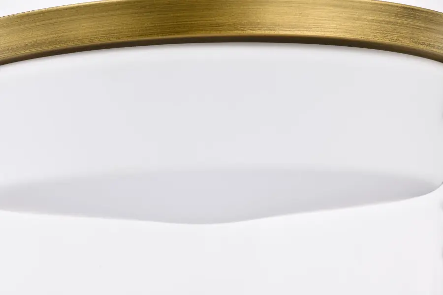 Rowen 4-Light Flush Mount in Natural Brass with Etched White Glass - Image 10