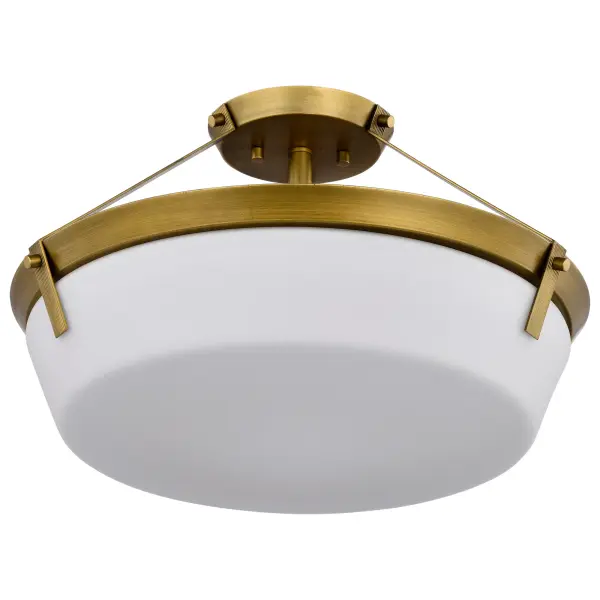 Rowen 4-Light Semi-Flush Mount in Natural Brass - Image 5