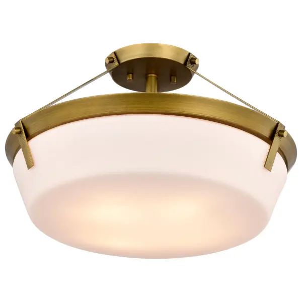 Rowen 4-Light Semi-Flush Mount in Natural Brass - Image 6