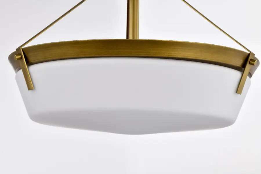 Rowen 4-Light Semi-Flush Mount in Natural Brass - Image 10