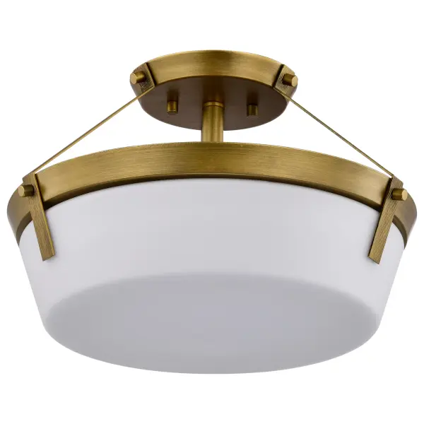 Rowen 3-Light Semi Flush Mount in Natural Brass - Image 5