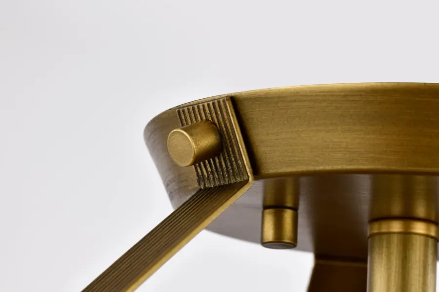 Rowen 3-Light Semi Flush Mount in Natural Brass - Image 7