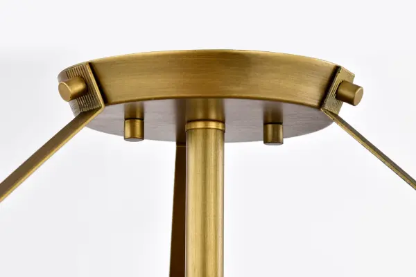 Rowen 3-Light Semi Flush Mount in Natural Brass - Image 8