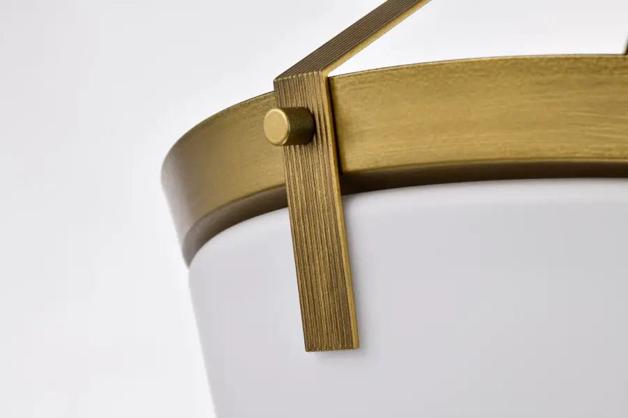 Rowen 3-Light Semi Flush Mount in Natural Brass - Image 10