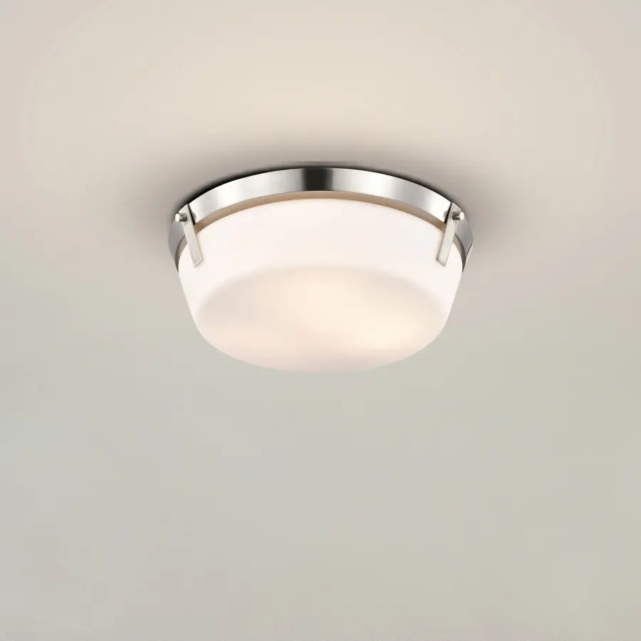 Rowen 3-Light Flush Mount in Brushed Nickel with Etched White Glass - Image 13
