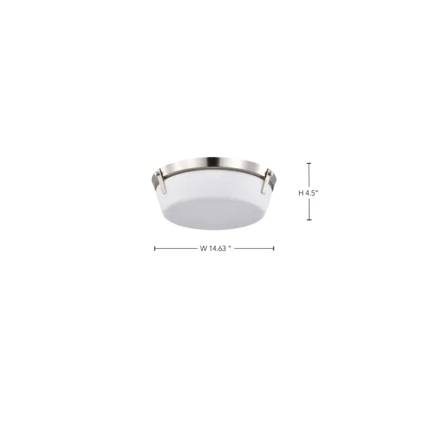 Rowen 3-Light Flush Mount in Brushed Nickel with Etched White Glass - Image 14