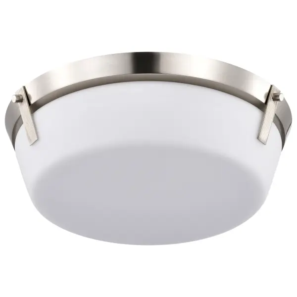 Rowen 3-Light Flush Mount in Brushed Nickel with Etched White Glass - Image 3