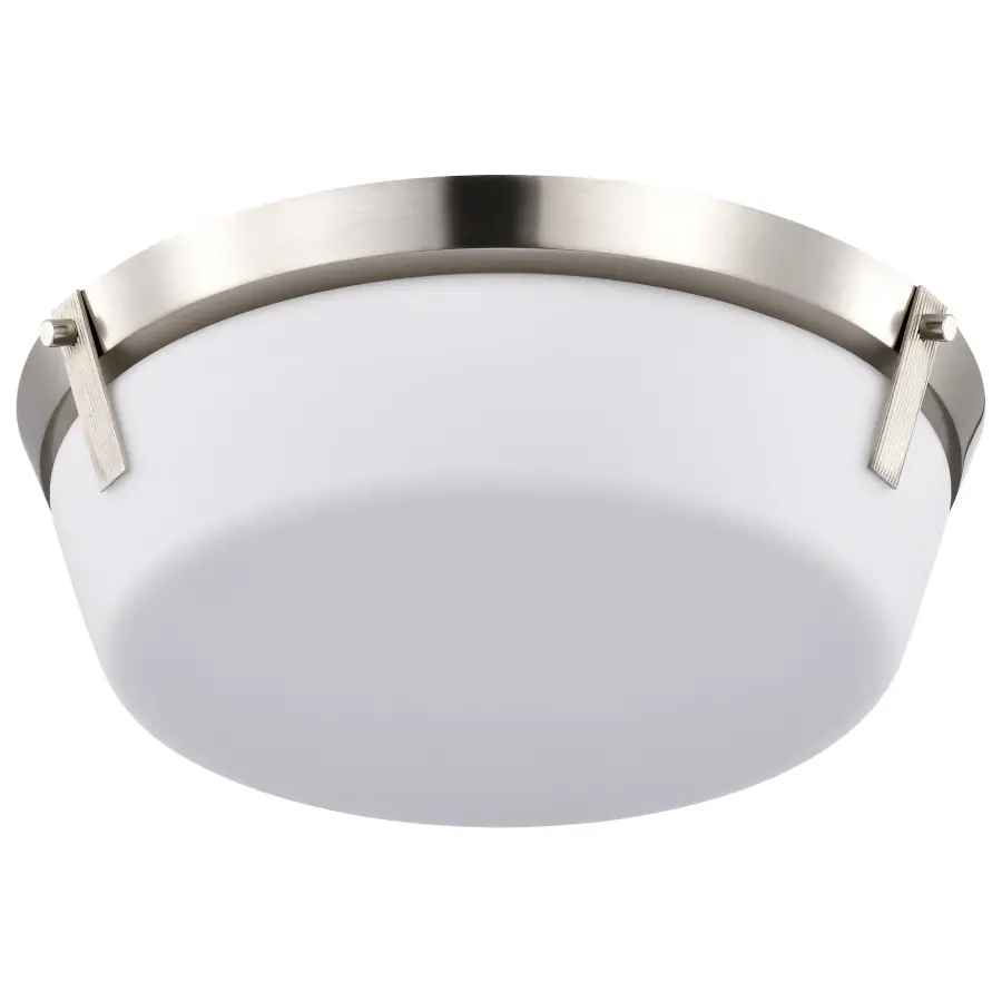 Rowen 3-Light Flush Mount in Brushed Nickel with Etched White Glass - Image 3