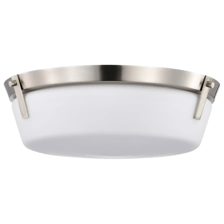 Rowen 3-Light Flush Mount in Brushed Nickel with Etched White Glass - Image 5