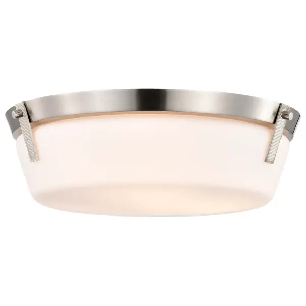Rowen 3-Light Flush Mount in Brushed Nickel with Etched White Glass - Image 6