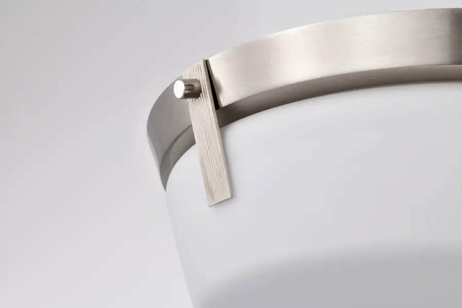 Rowen 3-Light Flush Mount in Brushed Nickel with Etched White Glass - Image 7