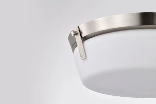 Rowen 3-Light Flush Mount in Brushed Nickel with Etched White Glass - Image 9