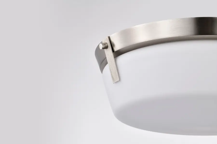 Rowen 3-Light Flush Mount in Brushed Nickel with Etched White Glass - Image 9