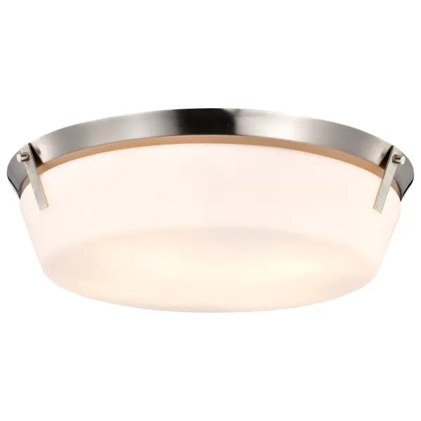 Rowen 4-Light Flush Mount in Brushed Nickel with Etched White Glass - Image 2