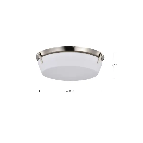 Rowen 4-Light Flush Mount in Brushed Nickel with Etched White Glass - Image 14