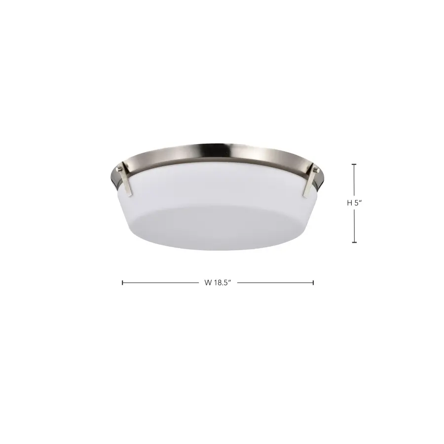 Rowen 4-Light Flush Mount in Brushed Nickel with Etched White Glass - Image 14