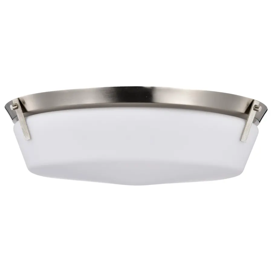 Rowen 4-Light Flush Mount in Brushed Nickel with Etched White Glass - Image 3