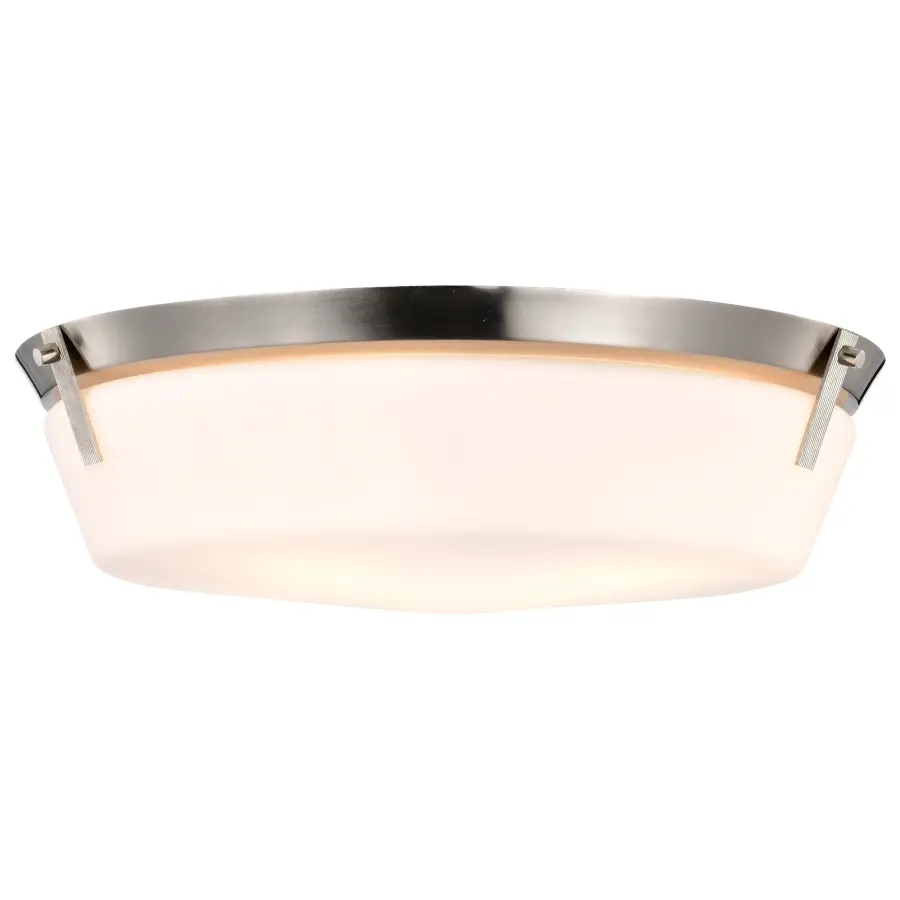 Rowen 4-Light Flush Mount in Brushed Nickel with Etched White Glass - Image 4