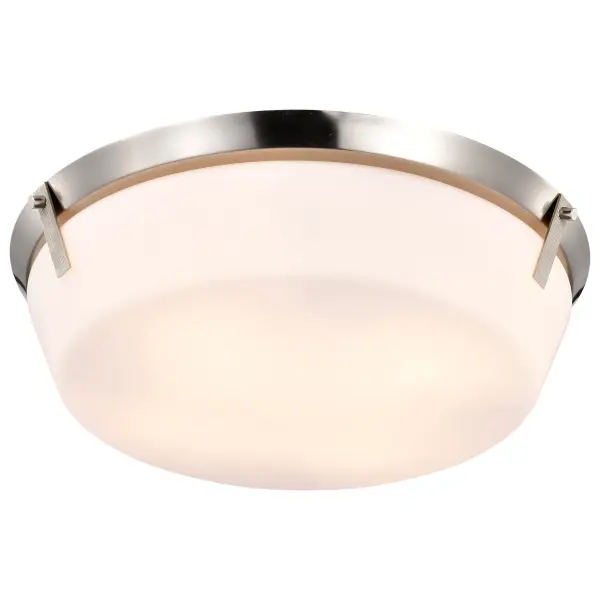 Rowen 4-Light Flush Mount in Brushed Nickel with Etched White Glass - Image 6
