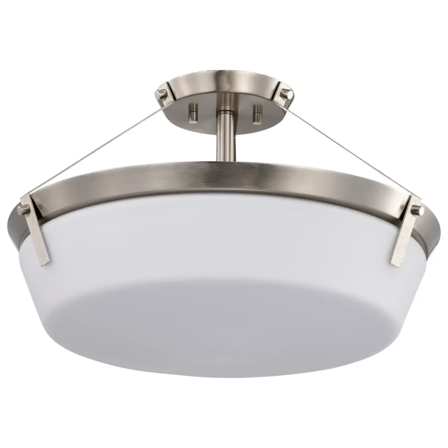 Rowen 4-Light Semi-Flush Mount in Brushed Nickel - Image 1