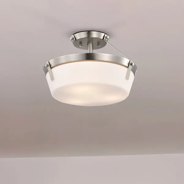 Rowen 3-Light Semi-Flush Mount in Brushed Nickel - Image 12