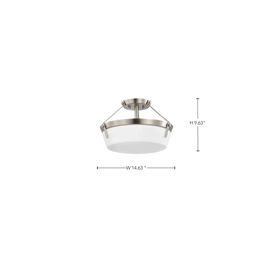 Rowen 3-Light Semi-Flush Mount in Brushed Nickel - Image 13