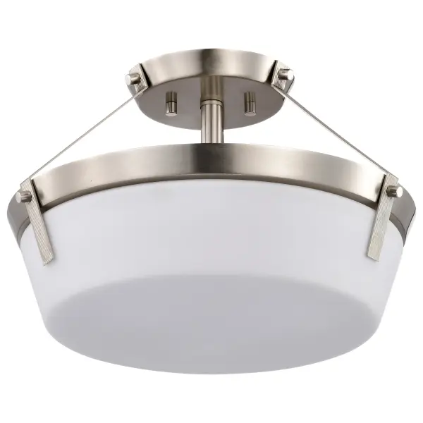 Rowen 3-Light Semi-Flush Mount in Brushed Nickel - Image 3