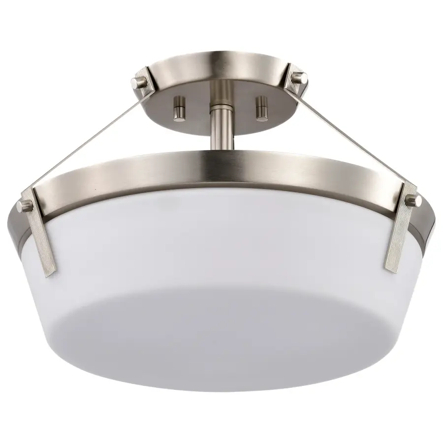 Rowen 3-Light Semi-Flush Mount in Brushed Nickel - Image 3