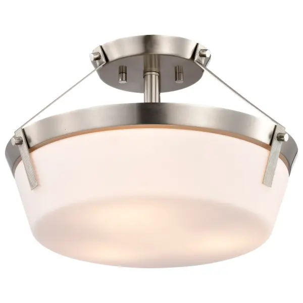 Rowen 3-Light Semi-Flush Mount in Brushed Nickel - Image 4