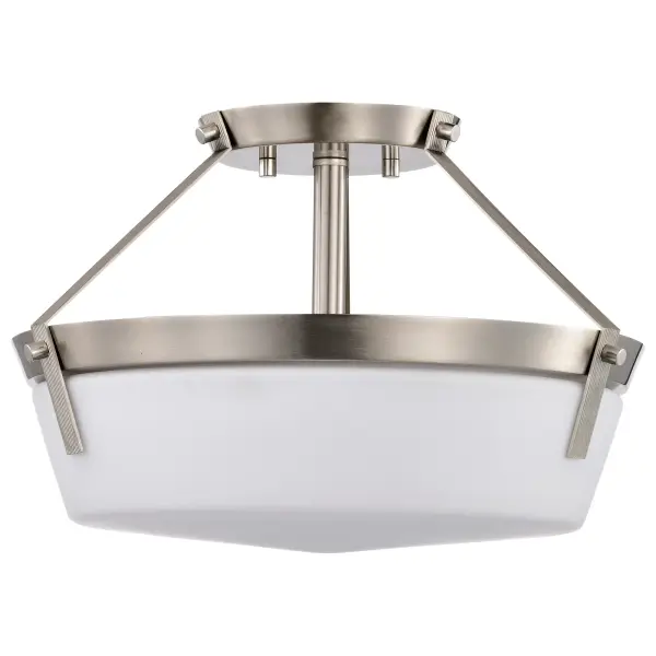 Rowen 3-Light Semi-Flush Mount in Brushed Nickel - Image 5