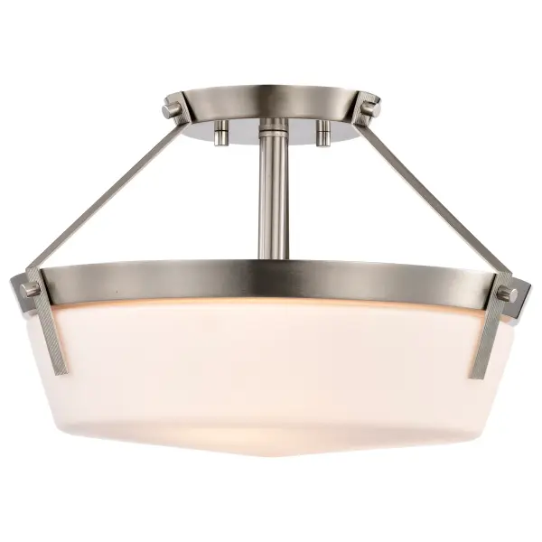 Rowen 3-Light Semi-Flush Mount in Brushed Nickel - Image 6
